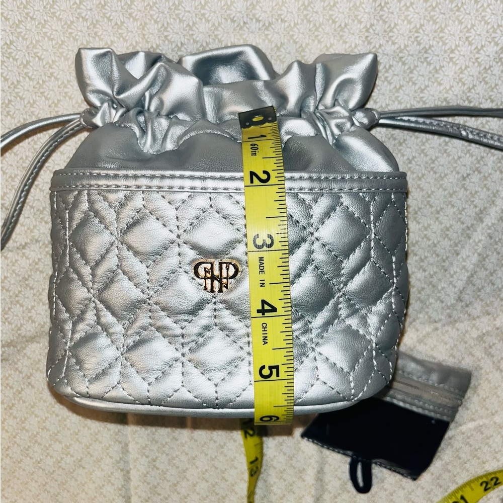 Pursen Silver Quilted Drawstring Bag Jewelry Organizer - Picture 6 of 8